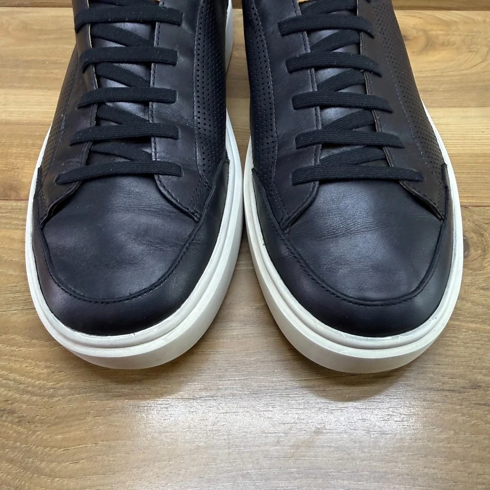 Allen Edmonds Oliver Sneakers Mens 10.5 D Black Leather Slip On Business Casual